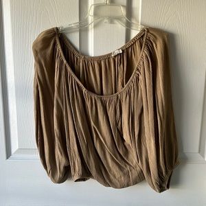 Cropped off the shoulder top